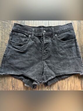 J. Crew Black Distressed Denim Cutoff Shorts